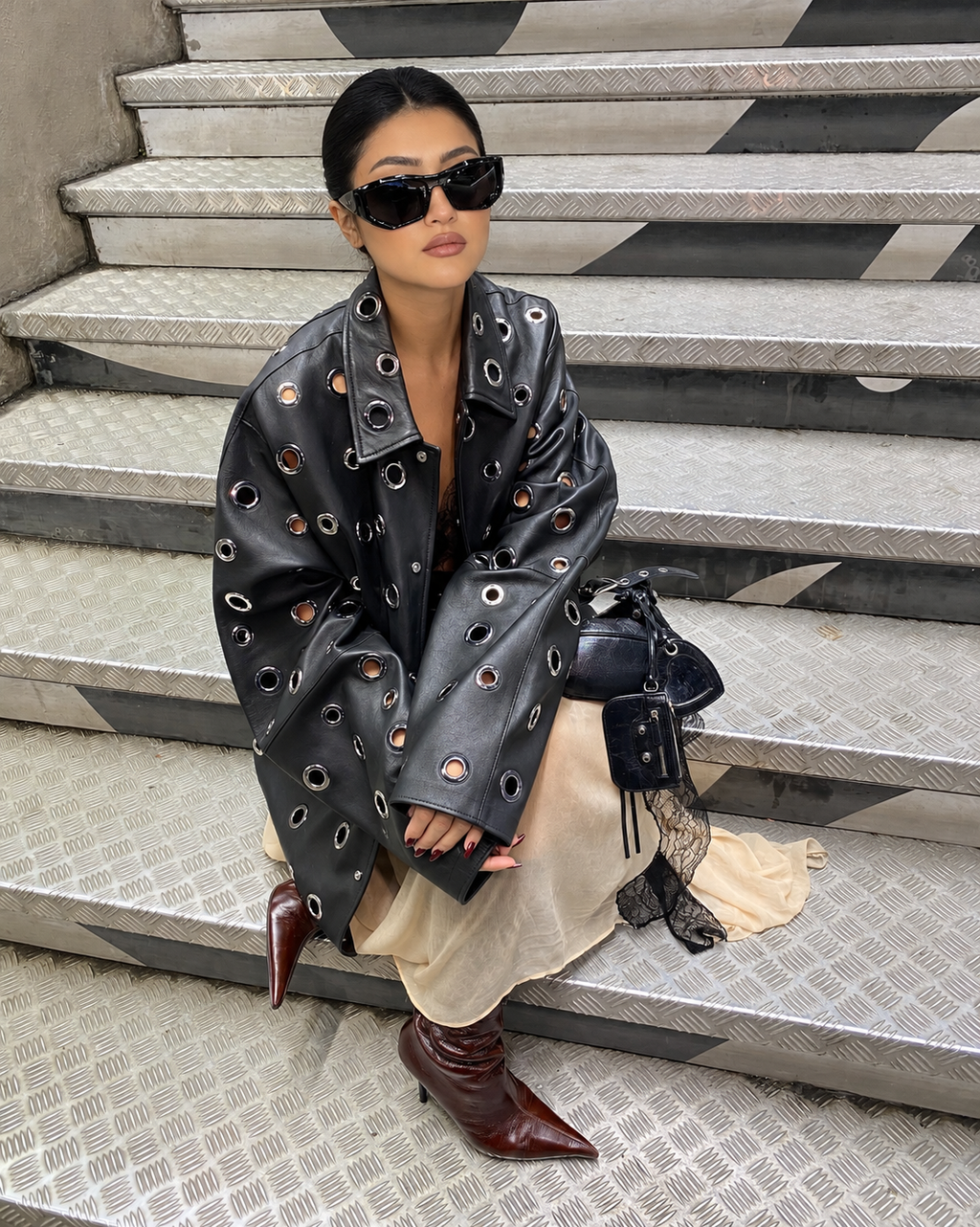 The Rebel Eyelet Leather Jacket