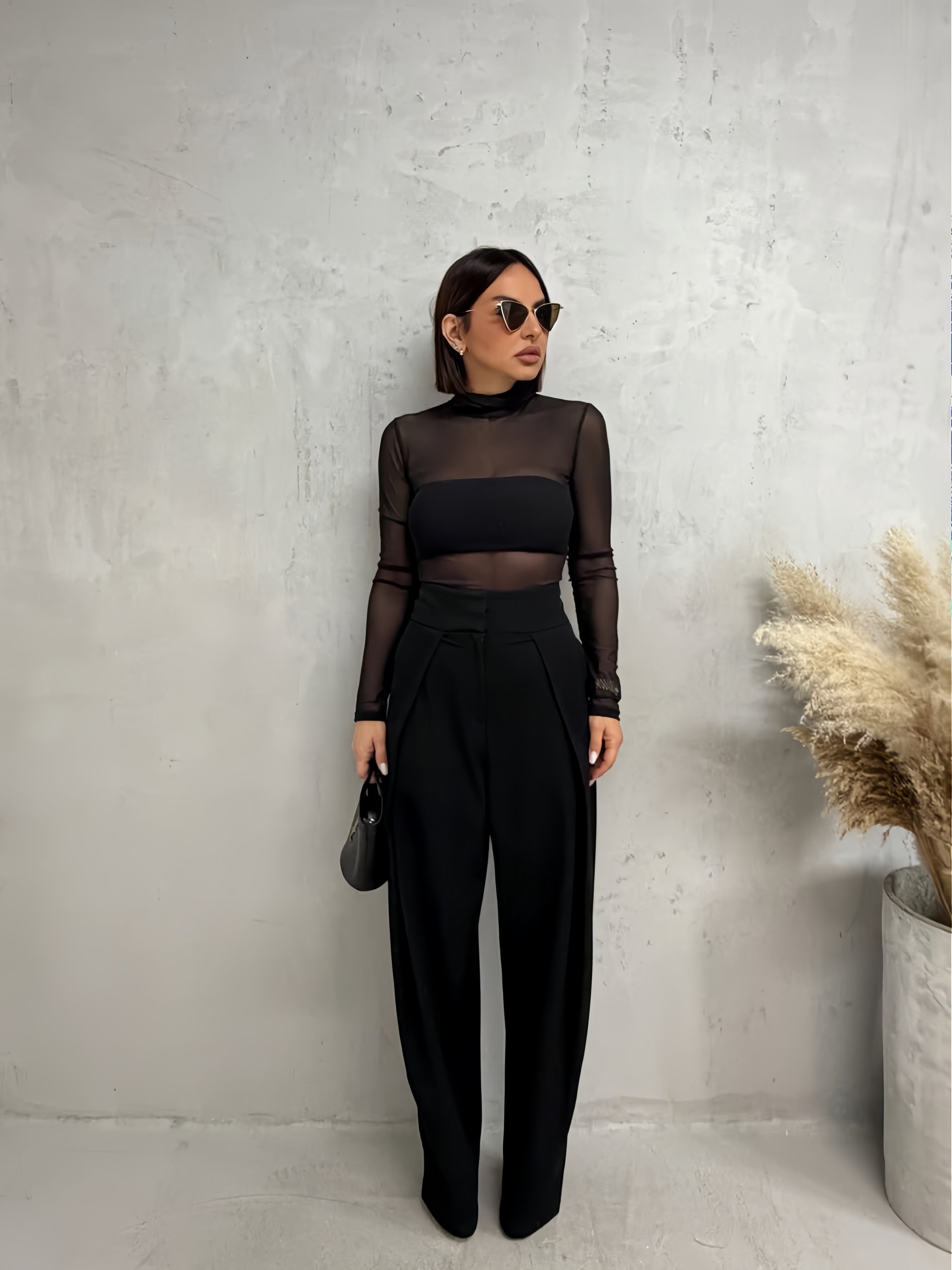 RANDY trousers with accented pleats