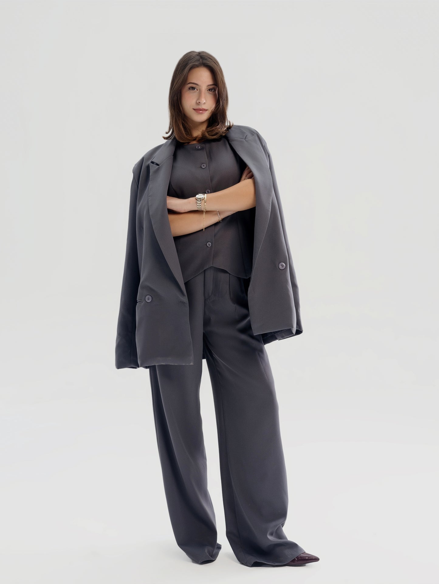 Grey Vest and Trouser Set