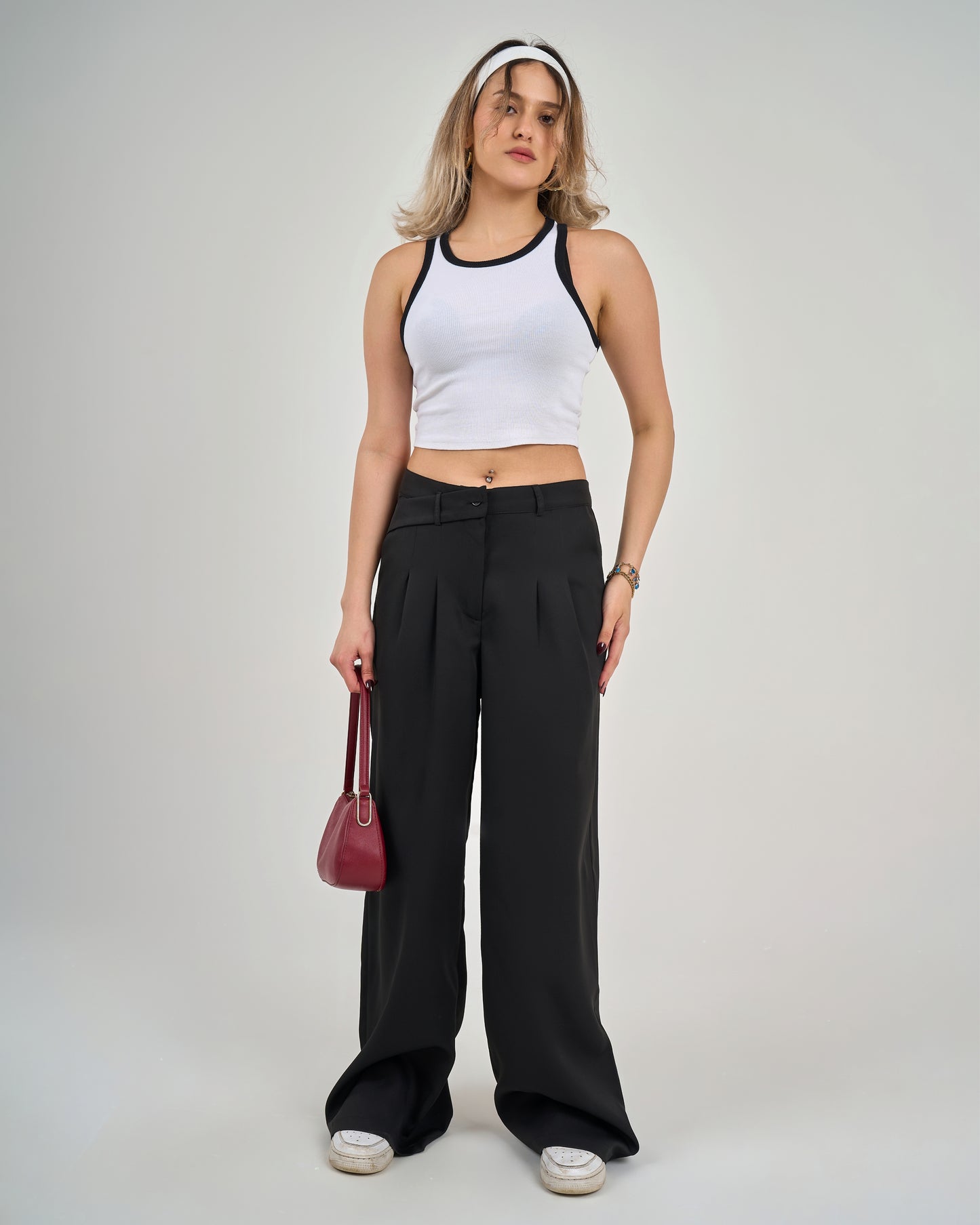 Seam trousers fabric decorative belt