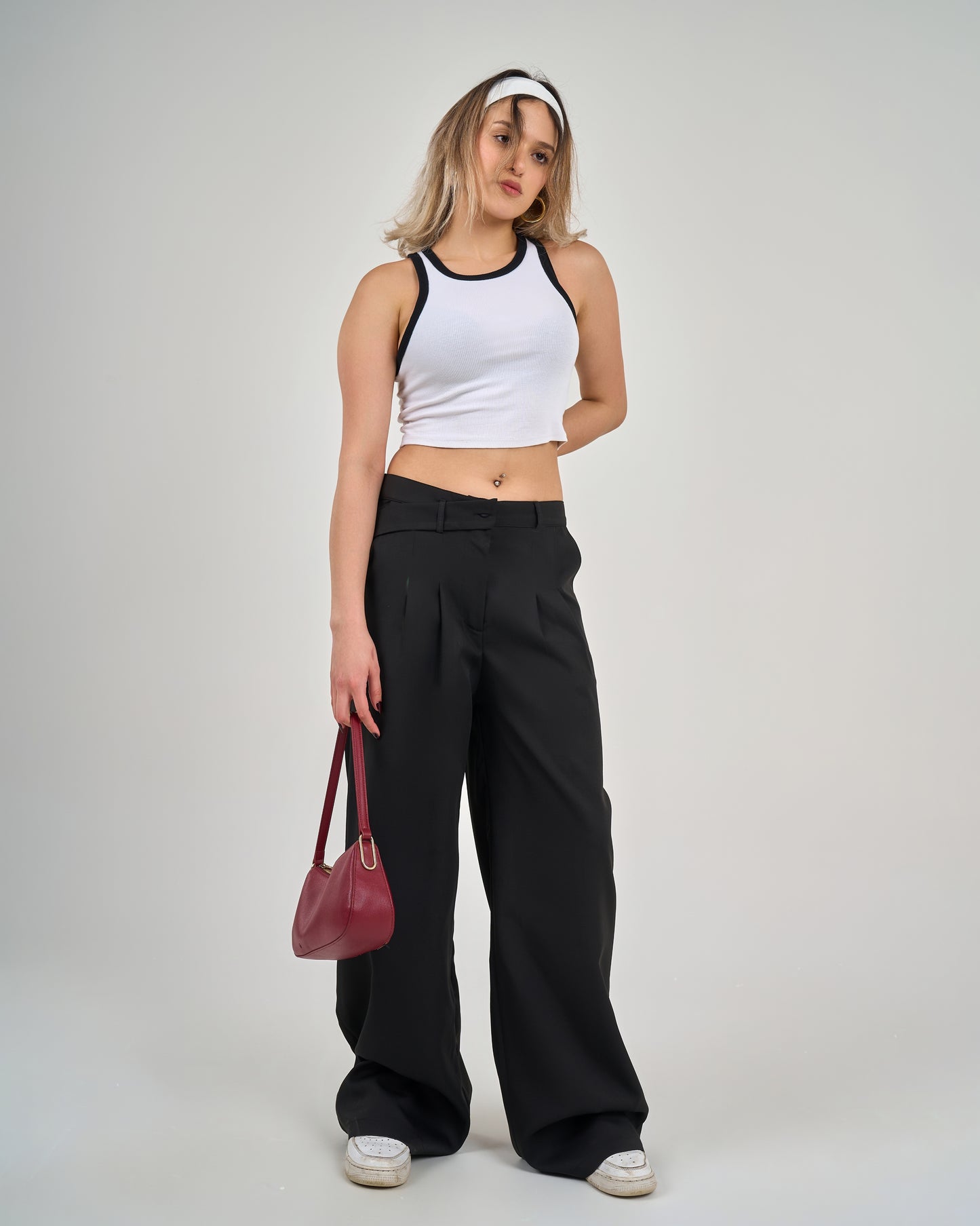 Seam trousers fabric decorative belt