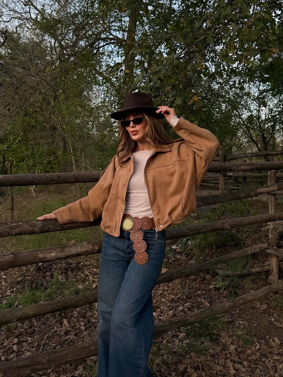 SUEDE ZIPPERED DROP SHOULDER BOMBER JACKET