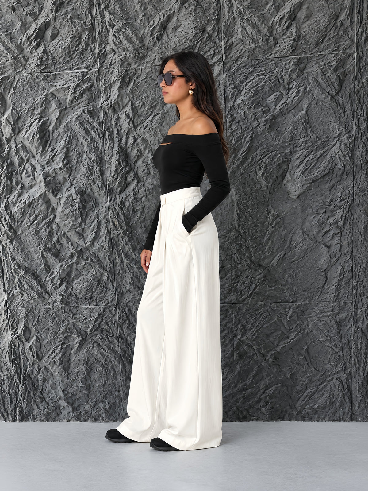 Elara Wide-Leg Pants-Ivory