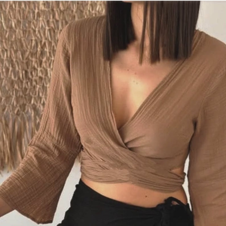 Ramie Wrap Top
