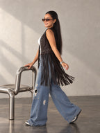 The Midnight Fringe Vest