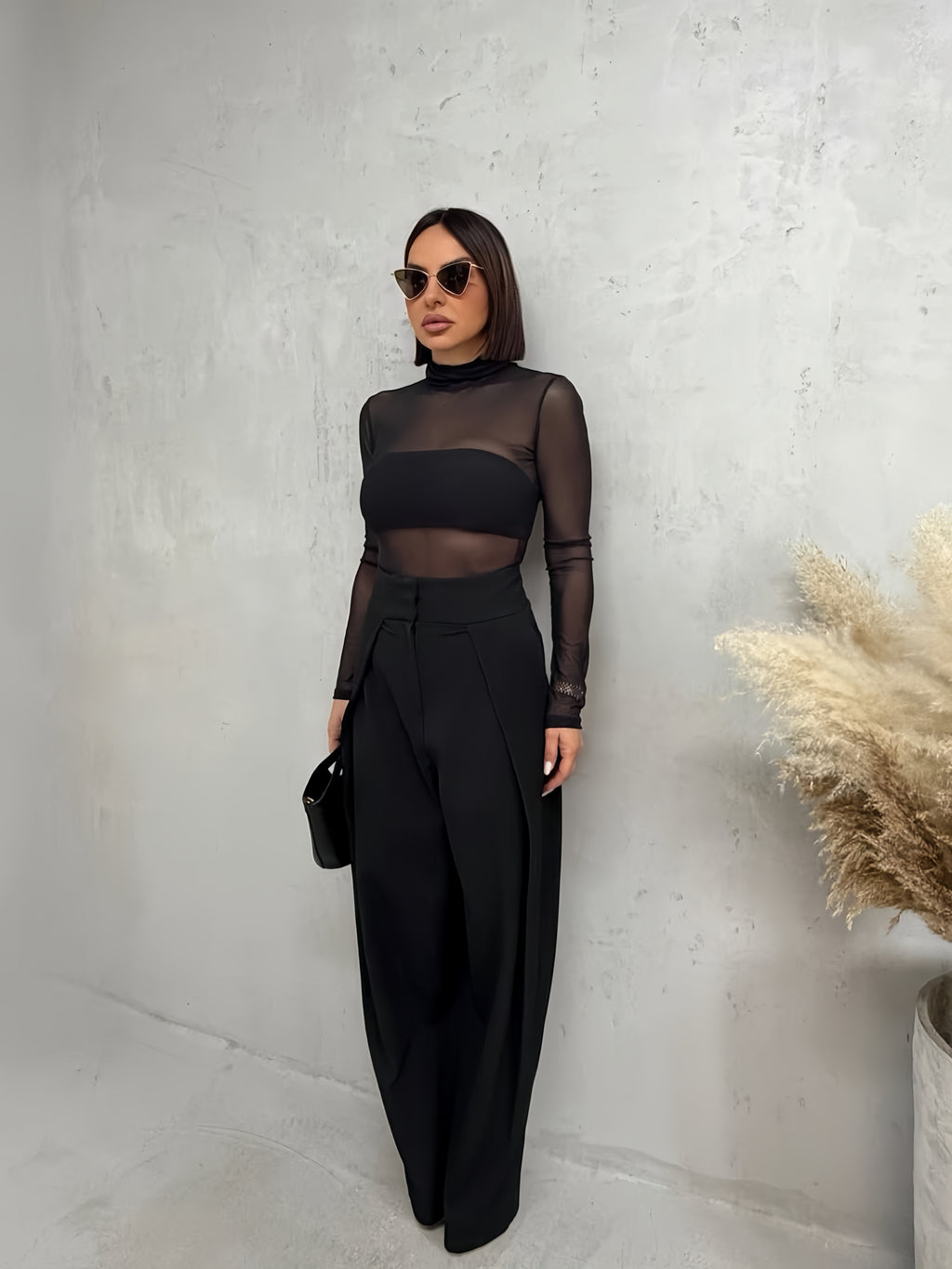 RANDY trousers with accented pleats