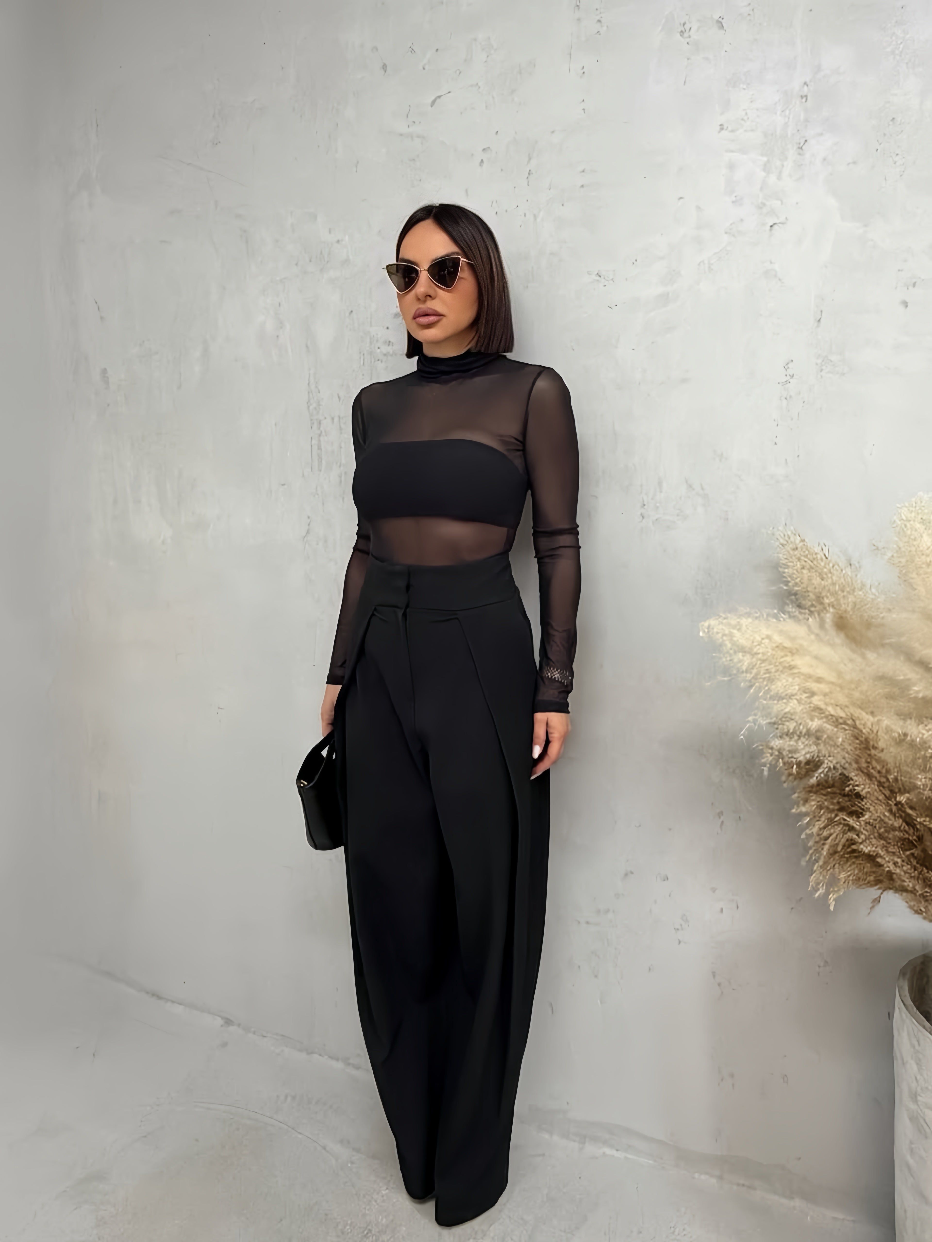 RANDY trousers with accented pleats